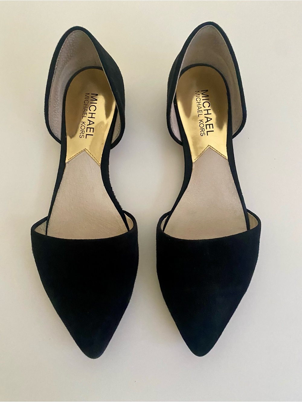 MICHAEL Michael Kors Black Pointed D'Orsay Flats